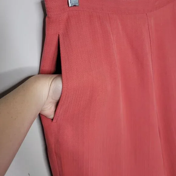 Tommy Bahama Coral 100% silk dress pants womens size 8
